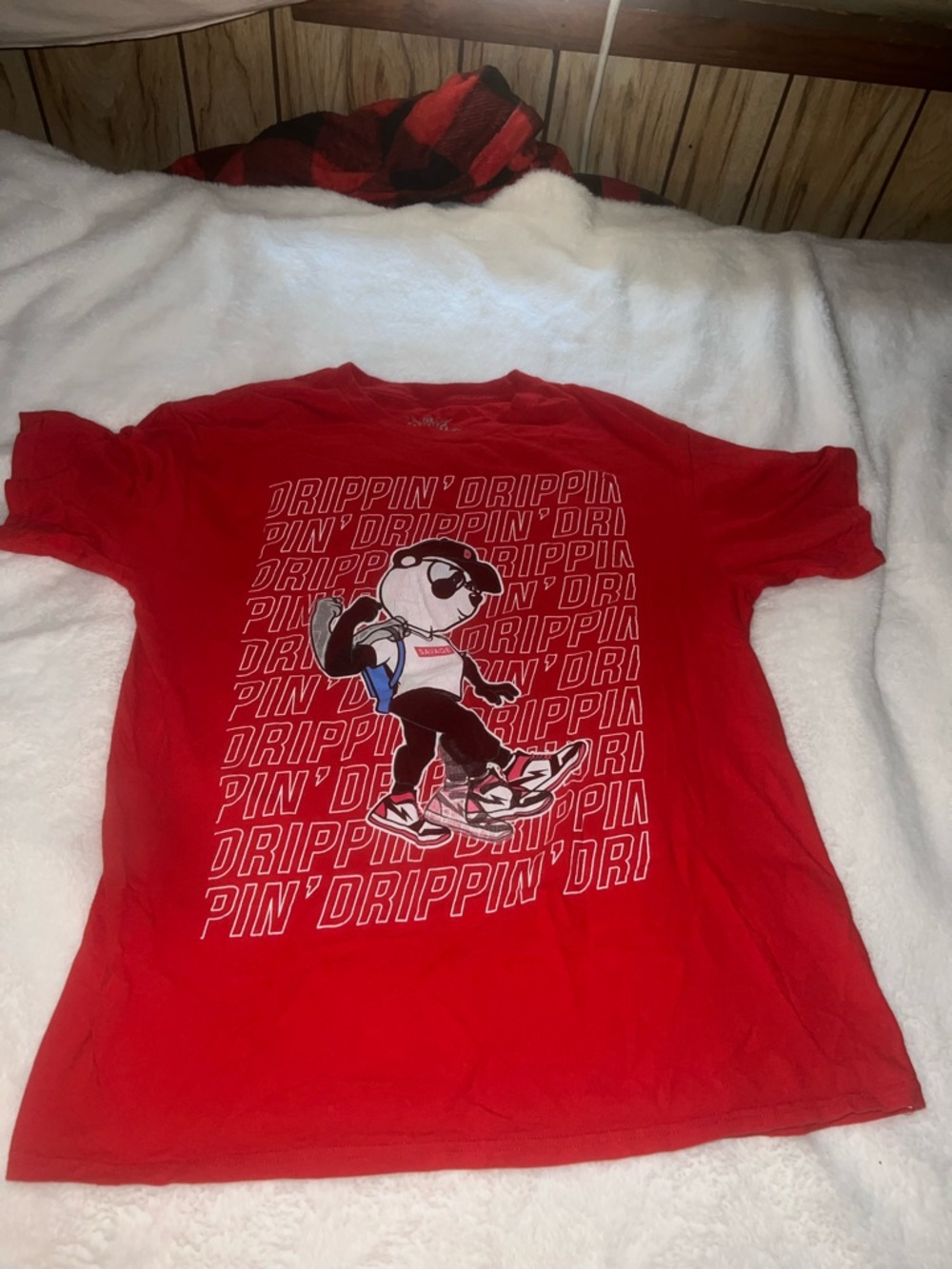 Red Graphic Short Sleeve Tee - Drippin' Skate Design